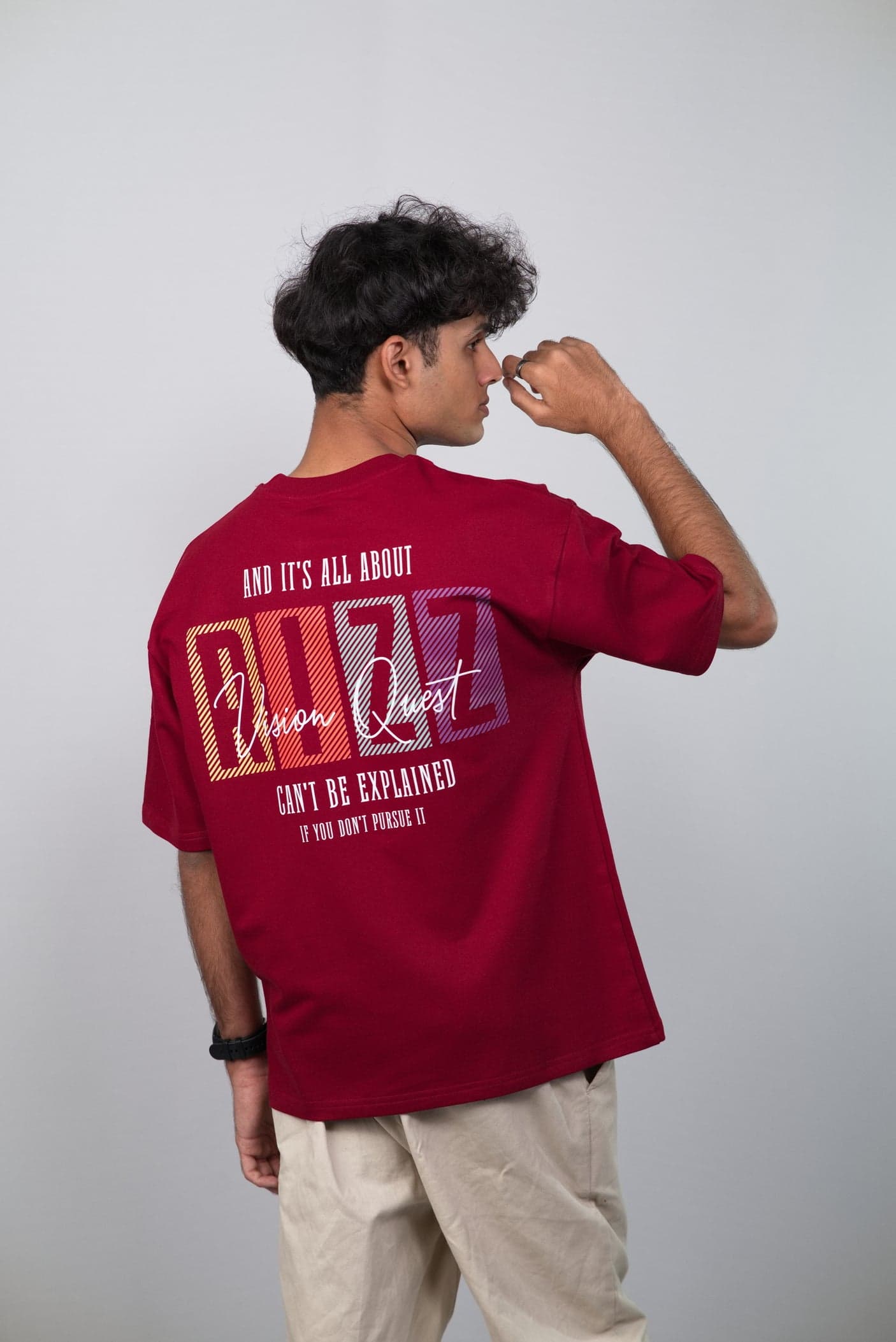 Rizz Unisex Minimalistic Oversized T-shirt view 4