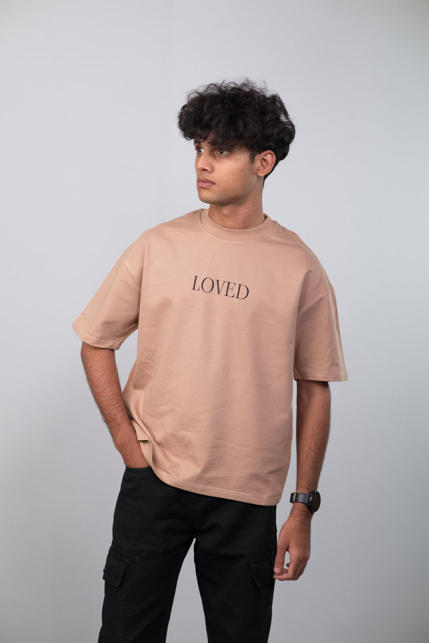 You are Loved Unisex Minimalistic Oversized T-shirt view 4