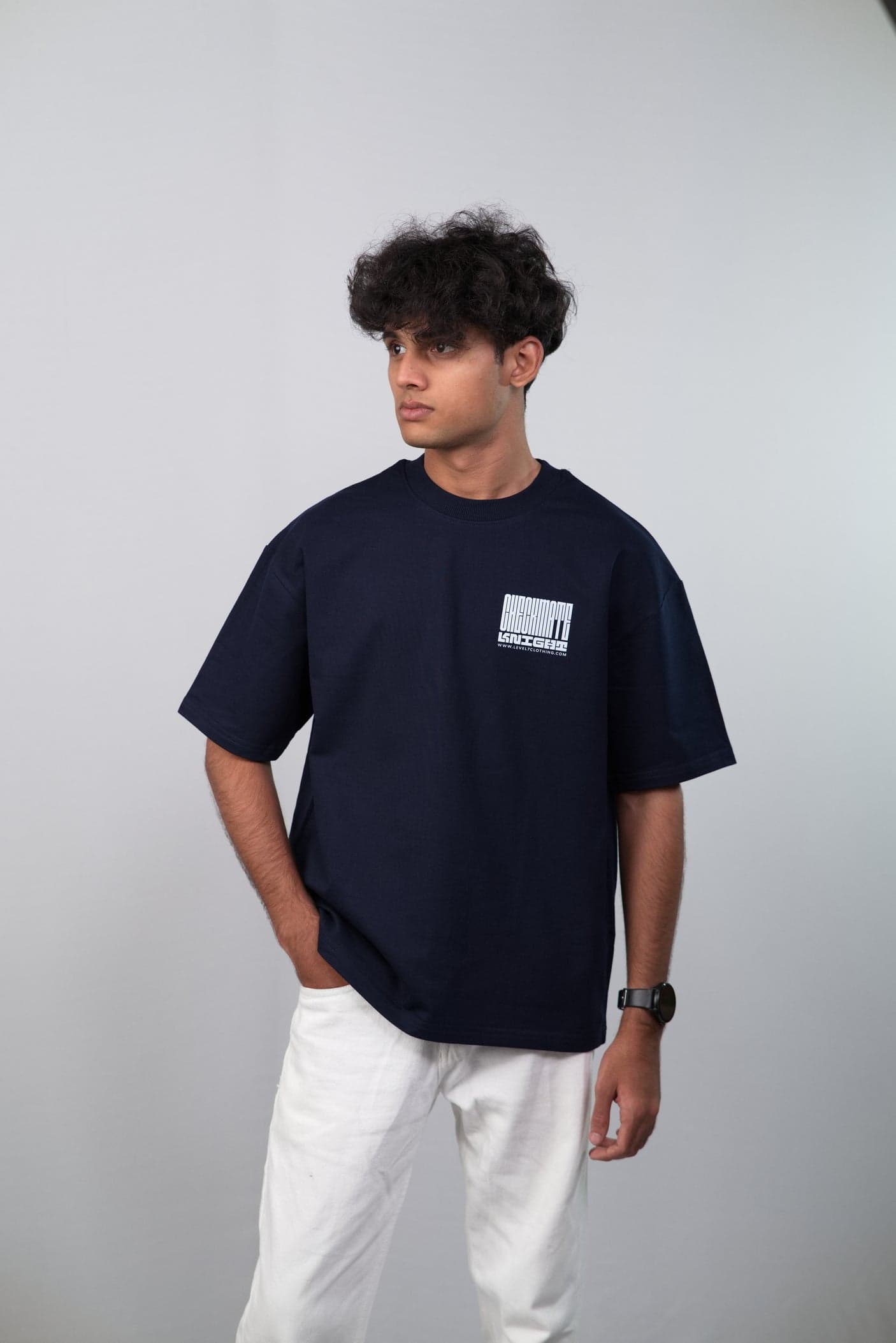Checkmate Knight Unisex Premium Oversized T-shirt view 4