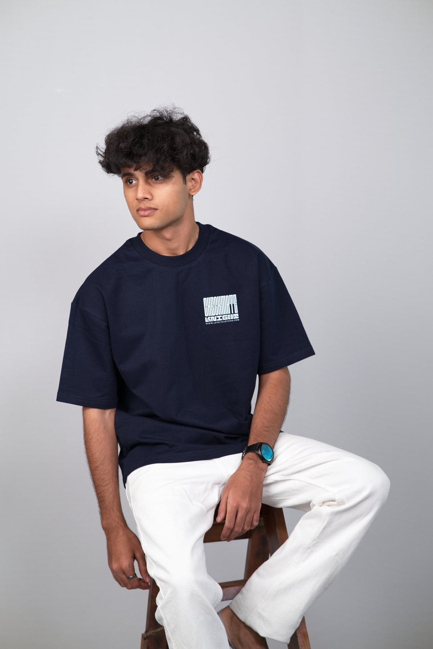Checkmate Knight Unisex Premium Oversized T-shirt view 5
