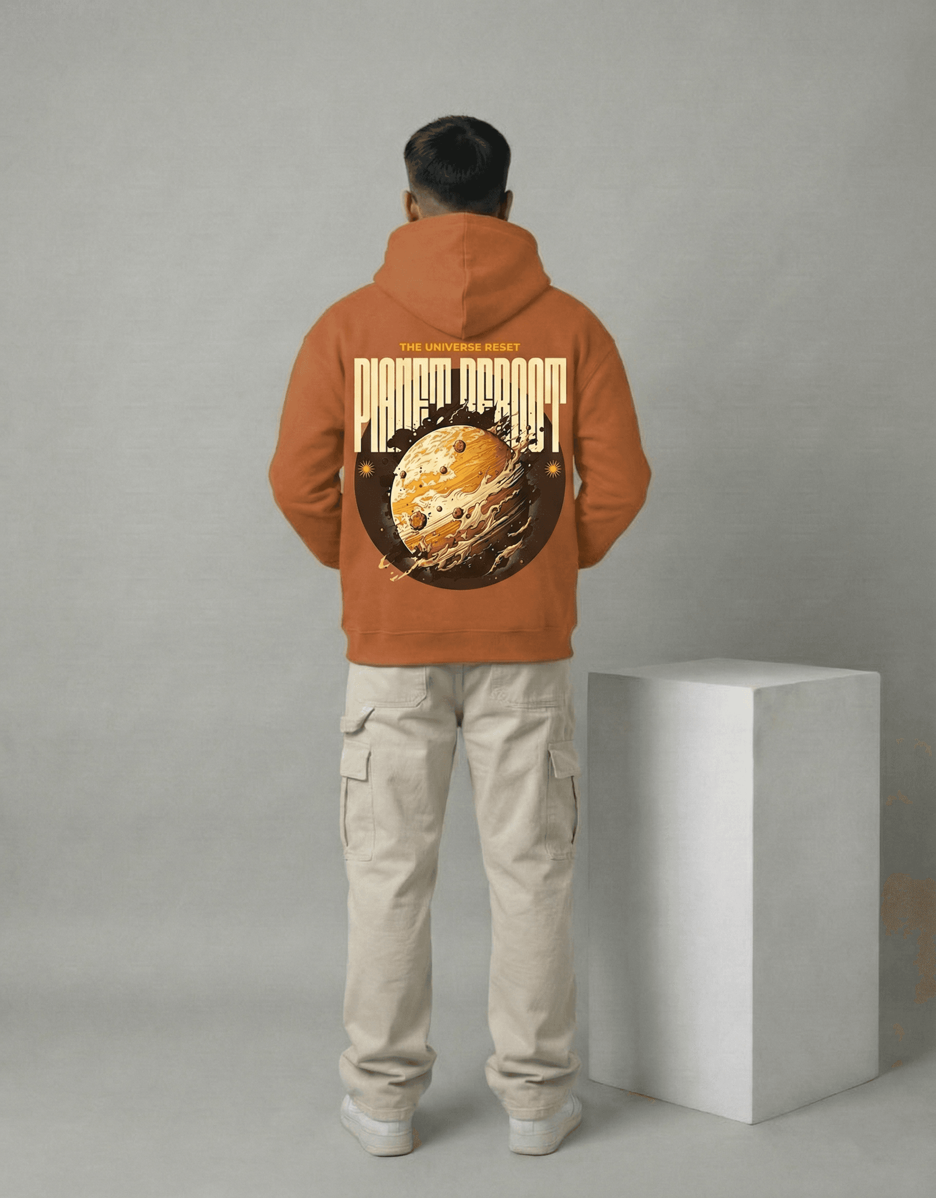 LEVEL7 Planetary Reset Unisex Drop-Shoulder Hoodie — alternate view