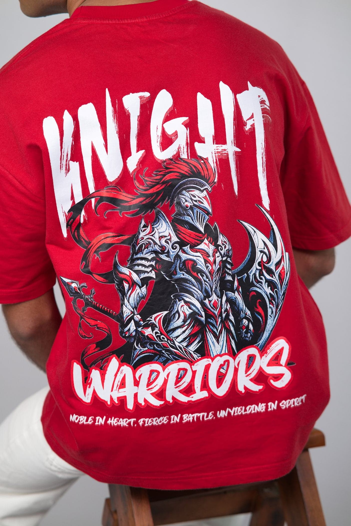Knight Warrior Unisex Premium Oversized T-shirts — alternate view